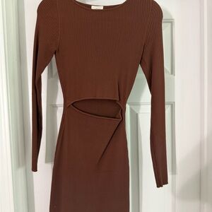 Aritzia Brown Sweater Dress
